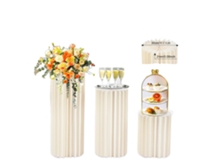 Soporte para flores de PVC de 40 a 80 cm, diámetro de la placa: 30 cm, capacidad de carga: 50 kg.