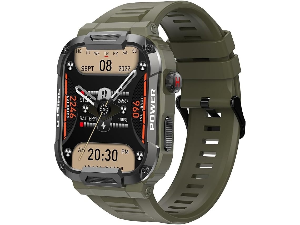 Reloj inteligente de pantalla grande de 1,85 pulgadas para hombre, Android, estilo militar, reloj de fitness para hombre, con canales de marca y respuesta.