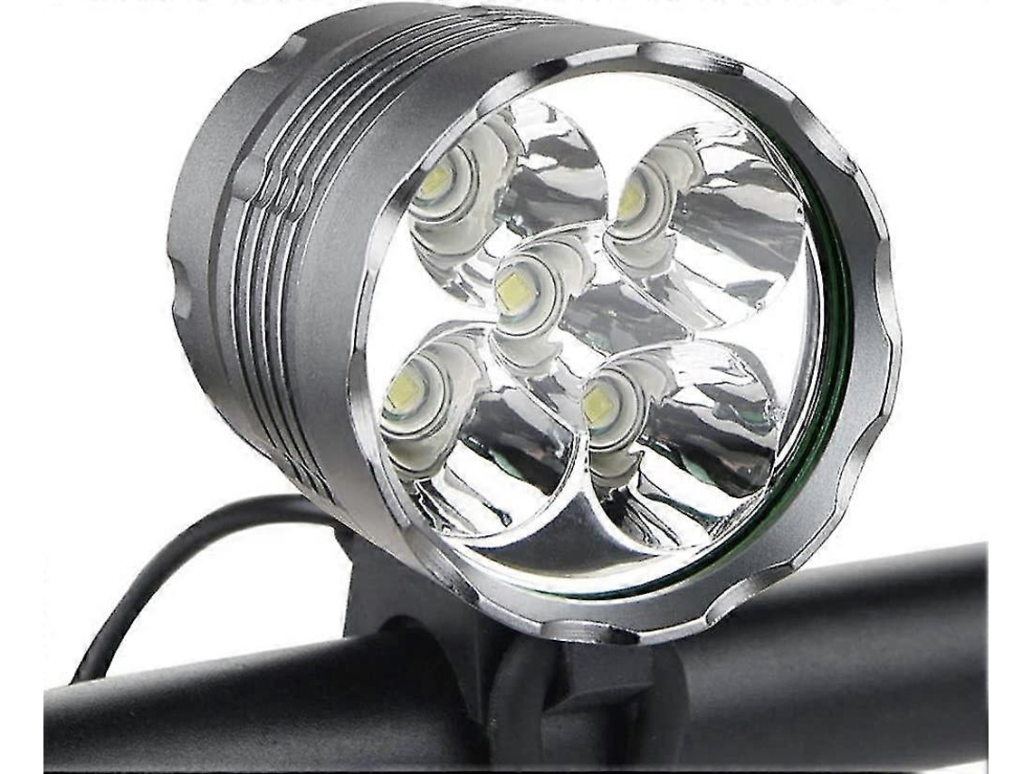 Omni-luz Bicicleta 7000 Lumens 5 Led Impermeable, Batería Recargable 6000mah, 3 Modos, Farol Delantero Para Montaña Y Actividades Al Aire Libre