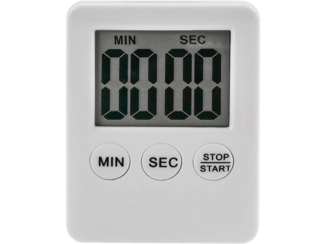 Temporizador Digital Blanco, Con Cuenta Atrás De Hasta 99 Minutos, Ideal Para Cocinas, Estudios, Salas De Fisioterapia, Etc.