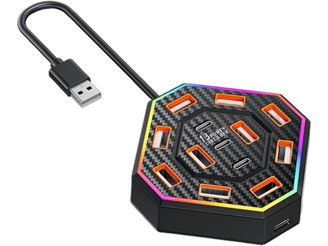 Estación De Acoplamiento Para Portátil Con 13 Puertos Usb | Accesorios
