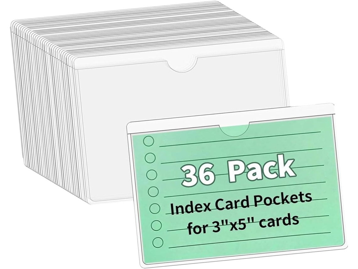 Paquete De 36 Fundas Adhesivas Transparentes Para Archivar Y Clasificar Documentos.