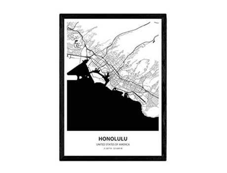 Poster NACNIC Mapa de Honolulu USA (A3)