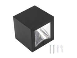 Lámpara de pared solar cuadrada inteligente 2026 con control inalámbrico para exteriores, patio y jardín.