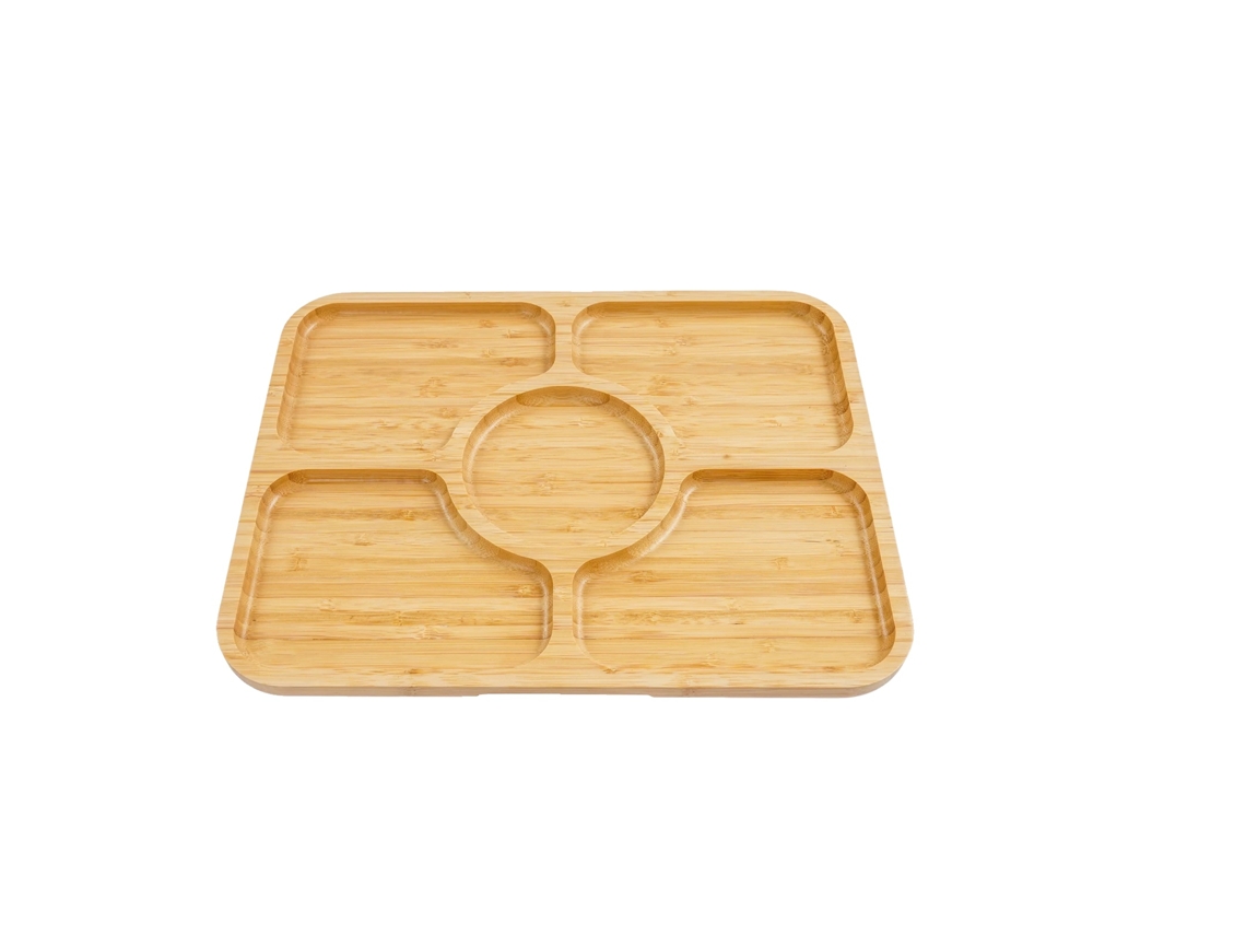 Tabla de embutidos, diseño elegante, múltiples compartimentos, 5 rejillas OEM