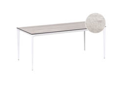 Mesa de comedor de jardín Beliani Sovareto en laminado de alta presión gris 90x180x75 (hpl)