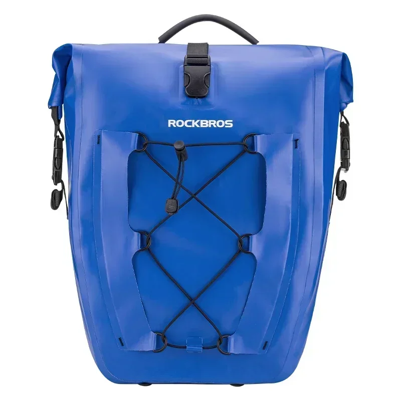 (azul) Alforjas Para Bicicleta, Impermeables, Capacidad De 25 Litros, Para Viajes De Larga Distancia.