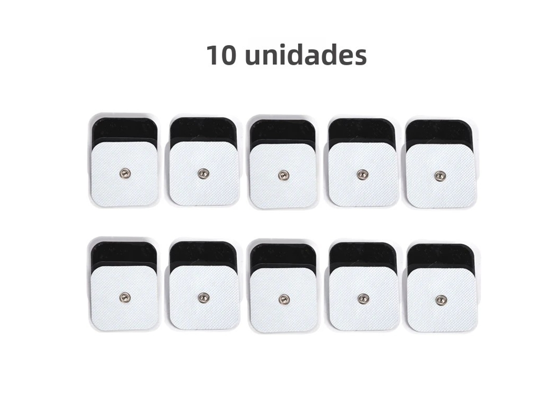 (10 Piezas, 5 X 5 Cm, Blancas) Almohadillas De Electrodos, Almohadillas De Repuesto De Gel Autoadhesivas Para Adelgazar, Tipo Botón, De 5 X 5 Cm
