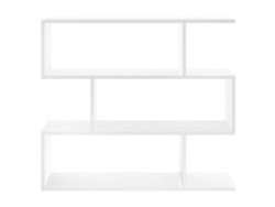 Estantería Baja DKIT Lis (Blanco Brillo - 96x110x25 cm)