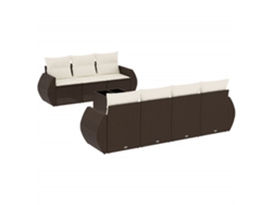 Maison Exclusive - Set Sofás De Jardín 8 Piezas Y Cojines Ratán Sintético Marrón