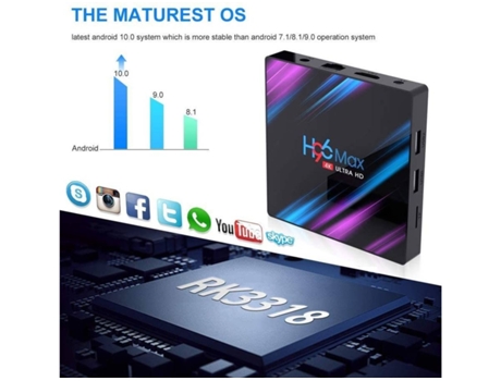 Box Smart TV YDCY TV Box-H1 (Android - 4K Ultra HD - 4 GB RAM - Wi-Fi)
