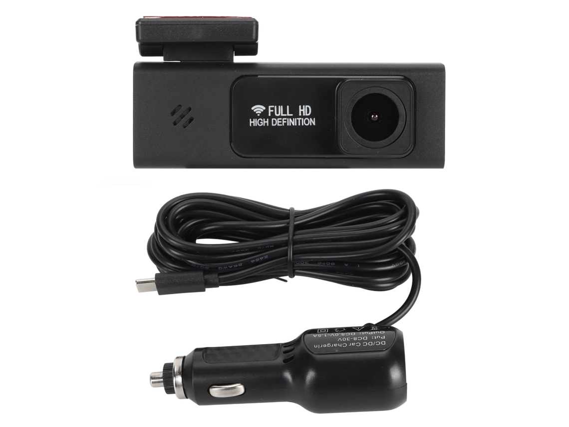 Cámara para coche con visión nocturna HD, grabación en bucle y ángulo de visión de 140°.