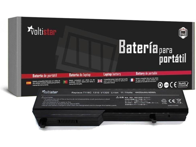 Batería para Portátil VOLTISTAR Dell Vostro 1310 1320 1510 1520 2510 Series K738H T116C U661H