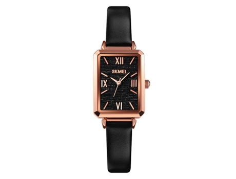 Time Beauty Simplicity Reloj pequeño cuadrado retro ligero de lujo Reloj cuadrado pequeño verde para mujer Reloj de cuarzo para mujer-Negro VEANXIN
