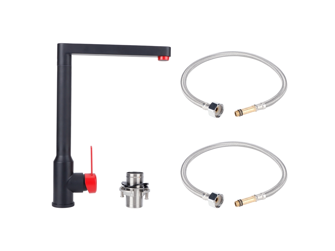 Grifo giratorio para lavabo de baño de acero inoxidable 304 G7/8, mezclador de agua caliente y fría
