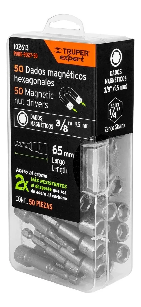 Caixa Com 50 Dados Magnéticos De 3/8 De Comprimento 2vayotoy