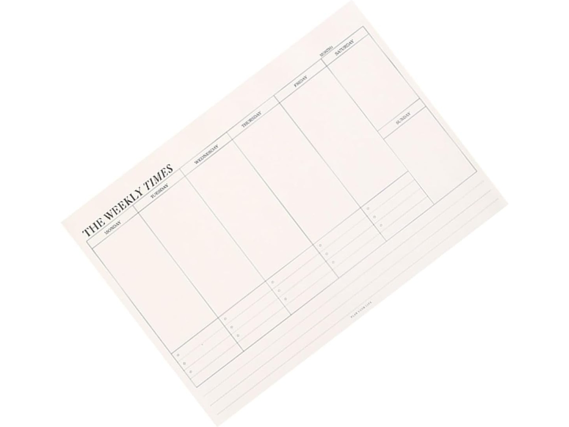 Planificador diario profesional, bloc de notas extraíble para planificación semanal, papel ligero e inodoro, Gokoco (1 unidad)