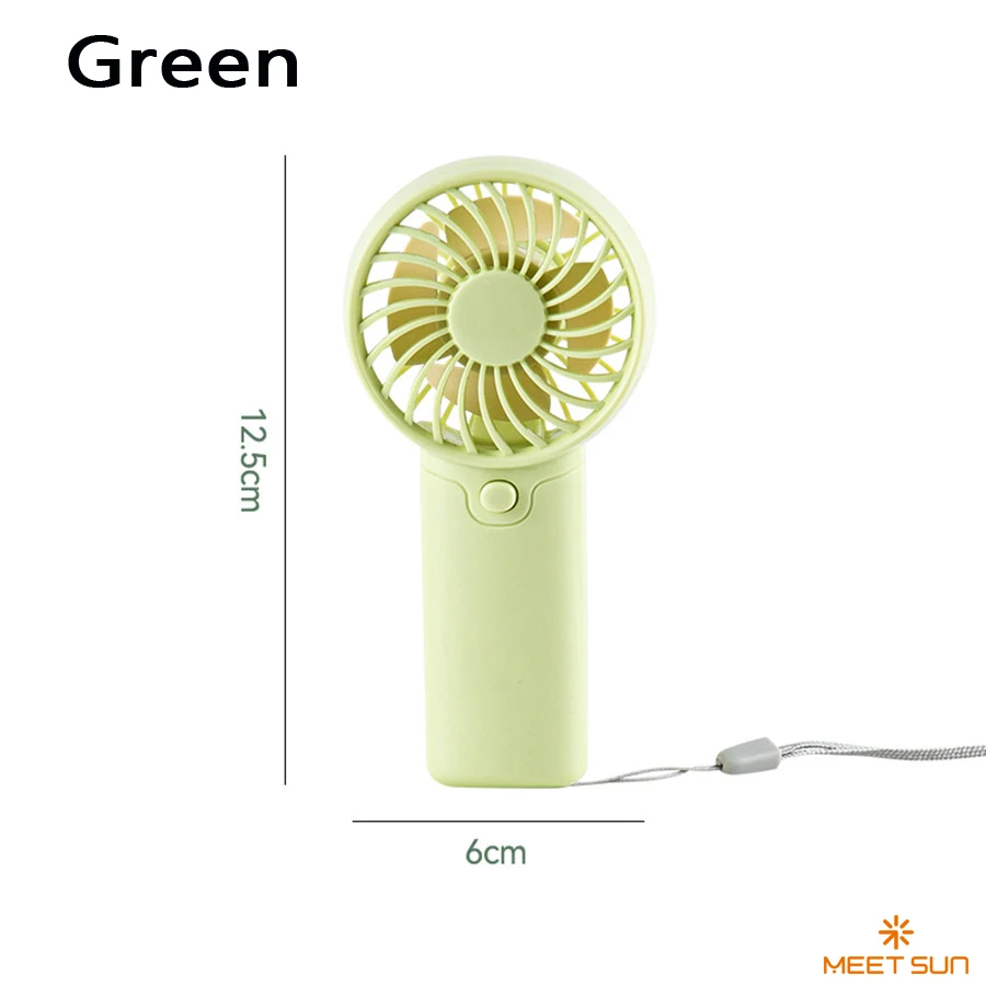Ventilador de escritorio silencioso MDUG blanco con batería de 300 mAh.