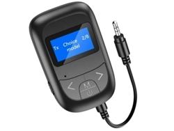 Adaptador Bluetooth, transmisor y receptor Bluetooth 5.0, adaptador de audio auxiliar de 3,5 mm con pantalla de baja latencia para Panoona TV