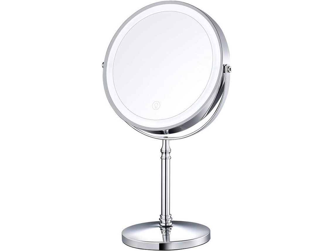 2026altiro-espejo De Maquillaje Iluminado De 8 Pulgadas Con Luz, Aumento De 10x Y Ajuste Táctil De Doble Cara.