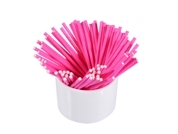 100 Palitos De Chupete Coloridos 10cm Rosa Para Dulces Chocolate Y Pop Cakes