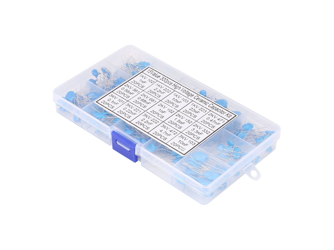 Kit De Condensadores Cerámicos De Alto Voltaje 15 Valores 0.1nf~22nf 300pcs
