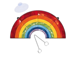 Juego de 5 decoraciones de pared acrílicas de arcoíris para fiestas.