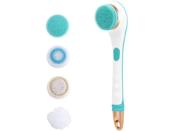Cepillo De Baño Eléctrico Con Masaje Exfoliante, Silicona Suave, Recargable Por Usb, 2 Velocidades, Azul.
