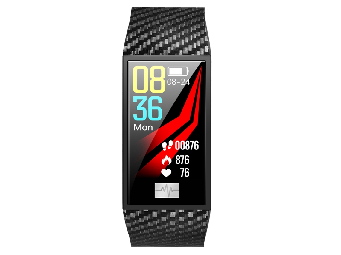 Reloj De Pulsera Inteligente Bluetooth 4.0 Ritmo Cardíaco Presión Arterial Fitness Impermeable Ip68 Negro