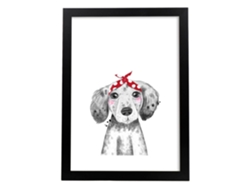 Póster NACNIC Infantil Perro Bebe con Pañuelo Rojo en la Cabeza Animales Infantiles