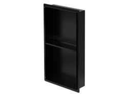 Nicho de ducha 2 niveles 60x30 cm Acero inoxidable negro Marco oculto Nicho de pared Estante de ducha LUXEBATH