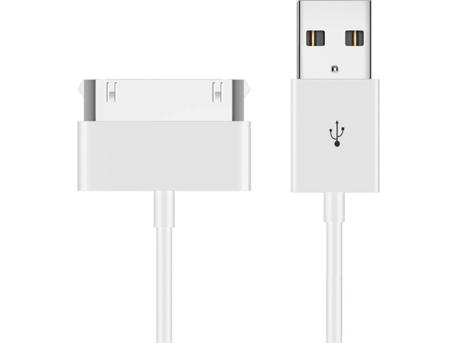 Cable JETECH 0156-CB-I4-WH (USB - 30-pin - 1 m - Blanco)