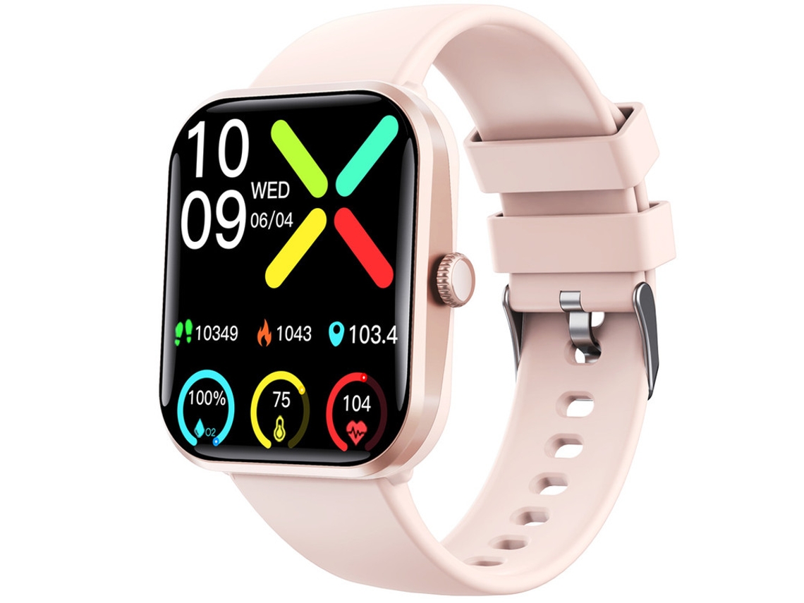 Smart Watch F96 SOS Alarma Frecuencia cardíaca Presión arterial Temperatura Llamada Bluetooth, Rosa GODTVAGT