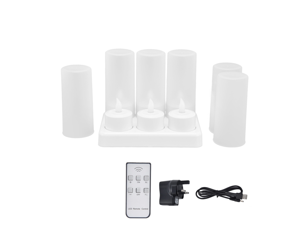 Lámpara LED reutilizable, sin llama, 100-240V, enchufe británico, para Worten