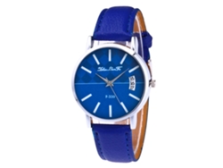 Reloj De Pulsera De Cuarzo Para Estudiantes, Estilo Juvenil, Con Correa De Cuero Azul Marino.