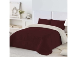 Edredon Nordico Reversible Bicolor Burdeos 42/vainilla Cama 90/105