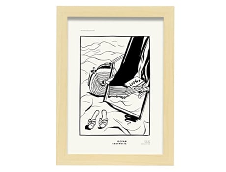 Poster NACNIC Pop Art Abstracto Playa de orillas (A4)