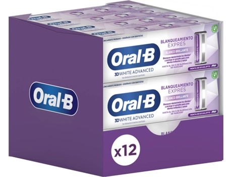 Pasta de Dientes ORAL B 3D White Luxe Brillo Glamuroso (12 x 75 ml)