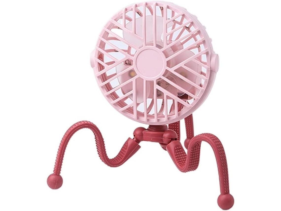 Ventilador De Escritorio Usb Ventilador Recargable Para Cochecito Bebé Cama Silencioso Retráctil Con Clip
