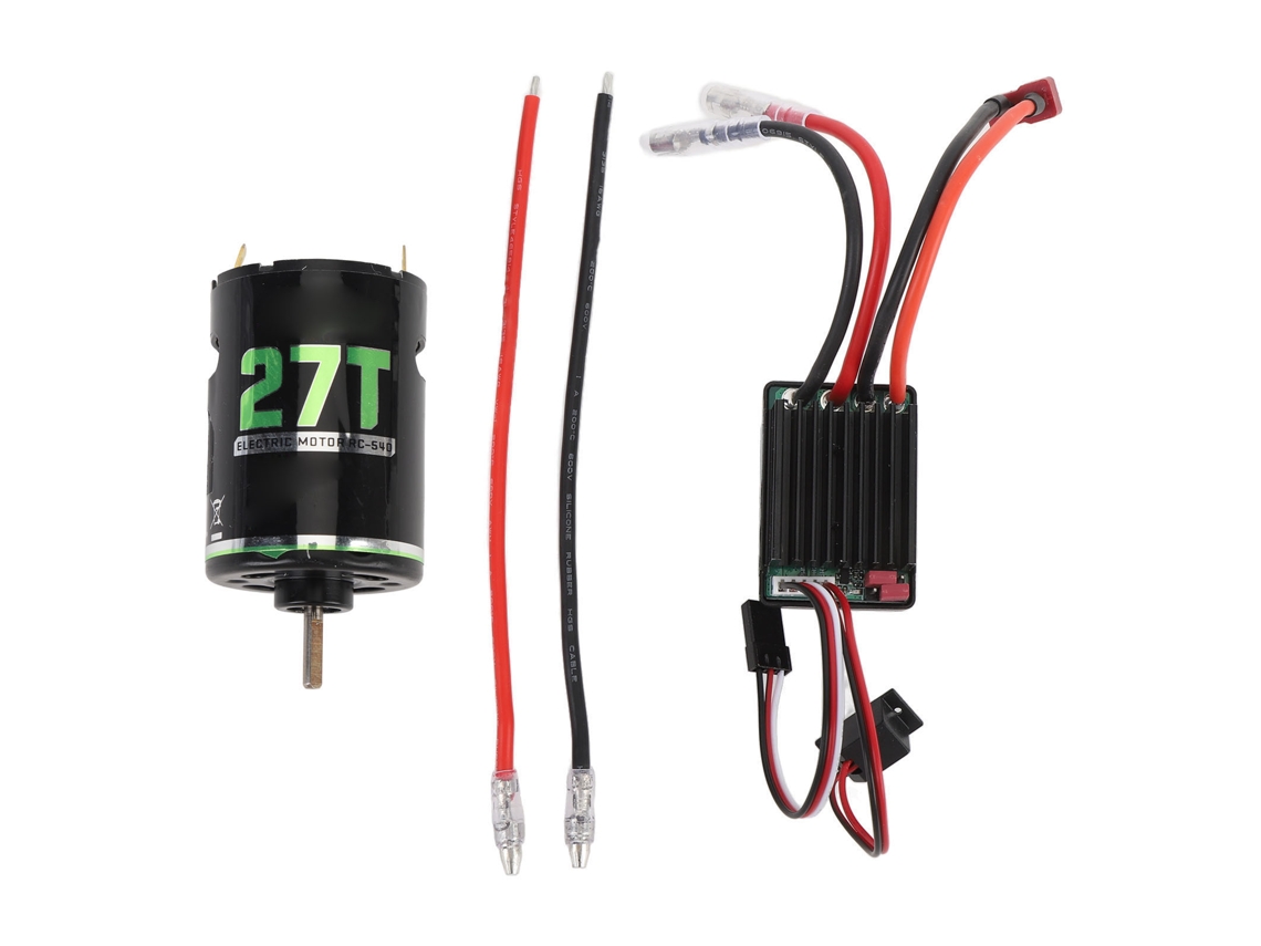 Kit de motor sin escobillas RC 540, ESC de 320 A, resistente al agua, BEC de 5 V 2 A para coche crawler a escala 1/10 con control de velocidad.