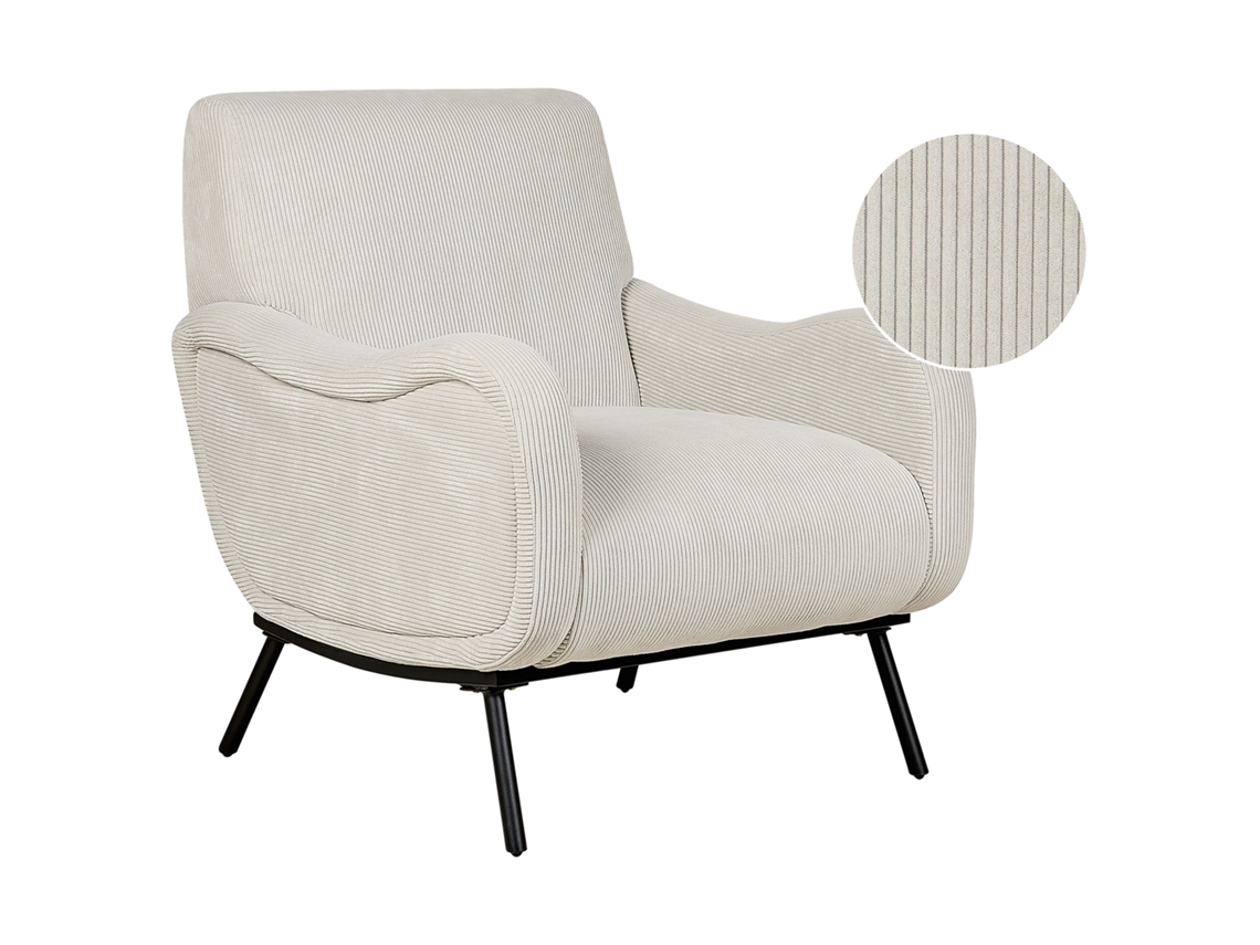 Sillón BELIANI Almind de Pana Gris 76x85x85