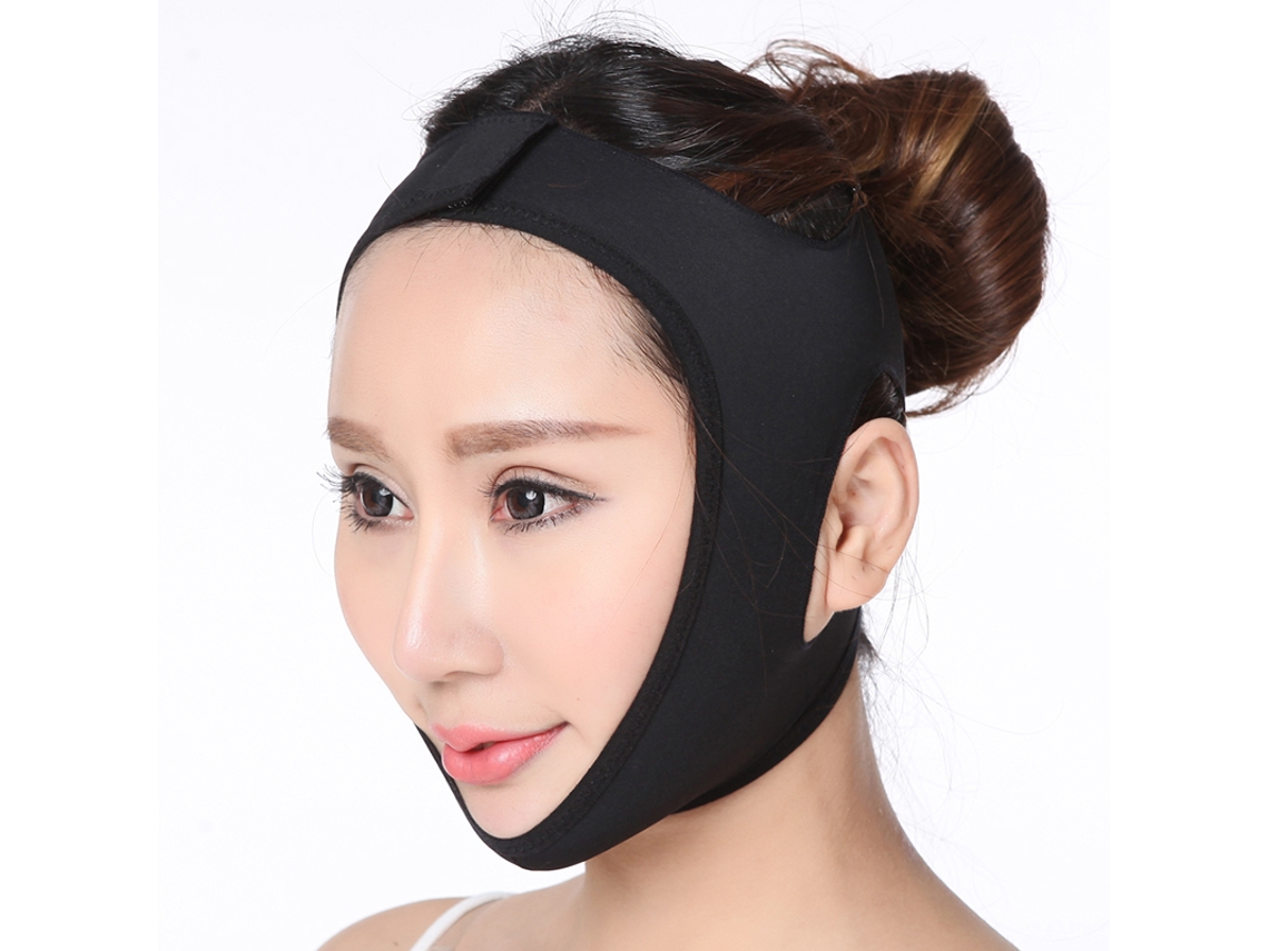 (negro Tamaño M) Elastic Shaper Tape - V-line Lifting Barbilla - Herramientas De Cuidado De La Piel Facial Cinturón De Belleza
