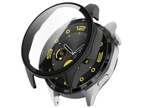 Huawei Watch GT 4 pieza de 46 mm + Funda protectora para reloj con película templada integrada (Negro)