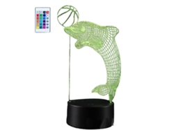 Candeeiro De Mesa Pequeño 3D Serie Dolphin JEIIBRZUI