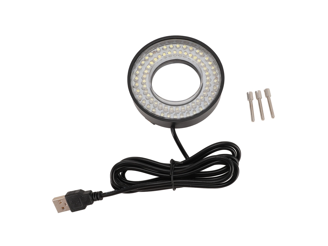 Anillo De Luz Led Para Microscopio, 72 Led, Temperatura De Color Ajustable De 6500k A 7500k, Fuente De Luz Usb De 5v.