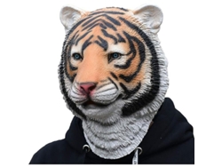2026altiro-máscara De Tigre De Látex Para Halloween, Máscara Completa De Animal En Piel Sintética Blanca.