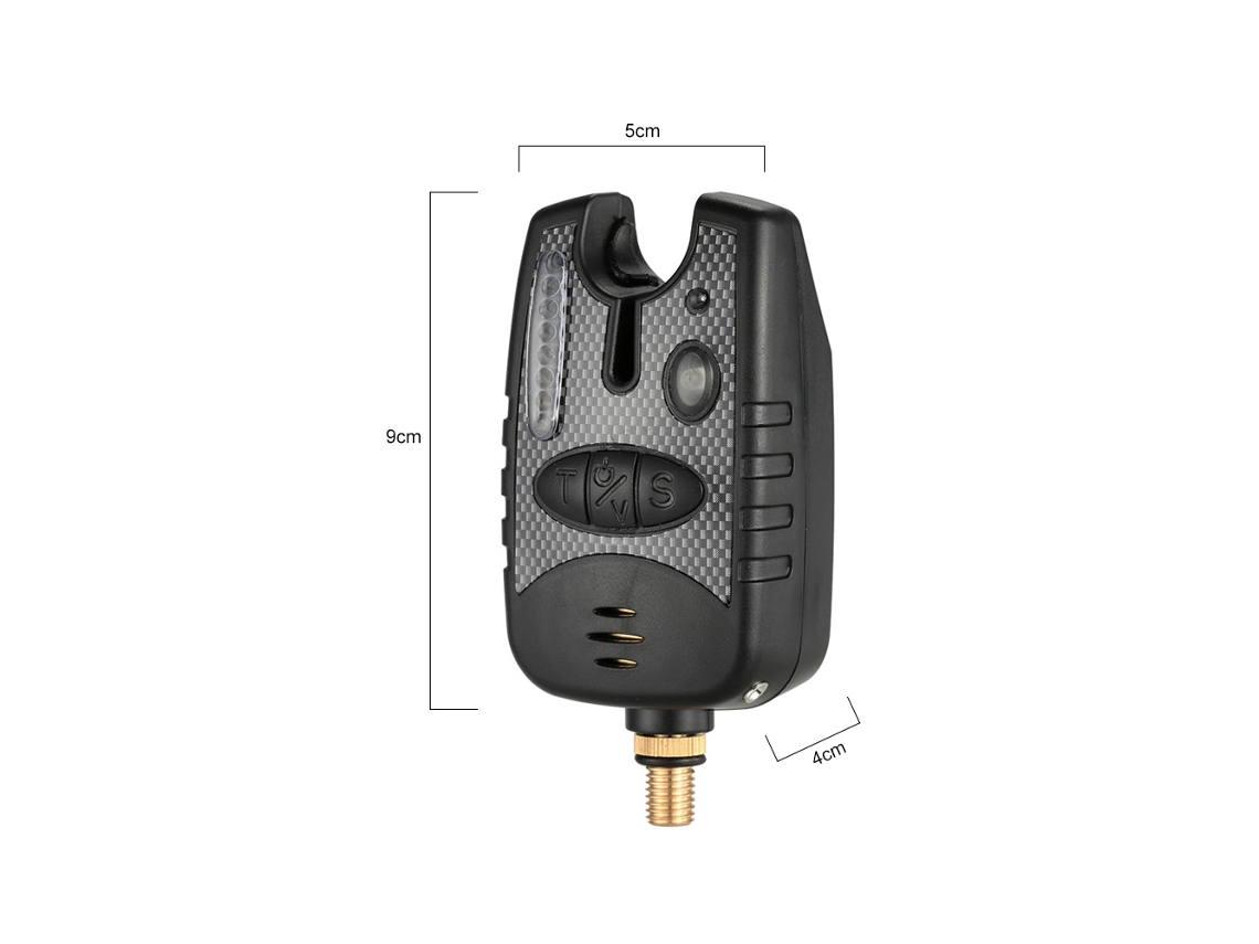 Danu26-alarma De Mordedura De Pesca Con 8 Leds Resistente Al Agua, Tono Y Volumen Ajustables Para Caña De Pesca