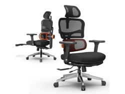 Silla ergonómica Newtral NT002 - Soporte lumbar adaptable, reposabrazos, reposacabezas y reposapiés ajustables - Negro