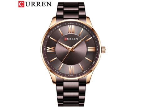 atches Reloj analógico para Hombre Reloj de Pulsera Impermeable para Hombre Relojes de Pulsera de Cuarzo-Café de Concha Rosa LUUCOZK
