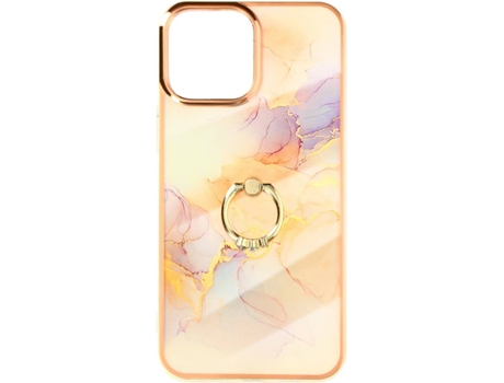 Carcasa iPhone 13 Pro Max AVIZAR TPU-IMD-WH-13PM Anillo Sujeción Rosa
